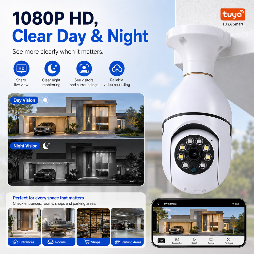 Bulb Camera  Tuya Wireless Lig - đánh giá và giá Photography Lighting Wireless