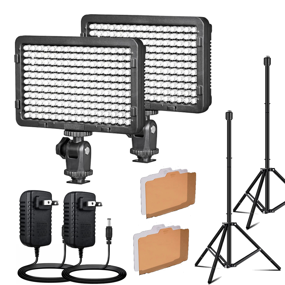 2pack 176 LED Studio Streaming - đánh giá và giá Iris Photography Led Lighting Pack
