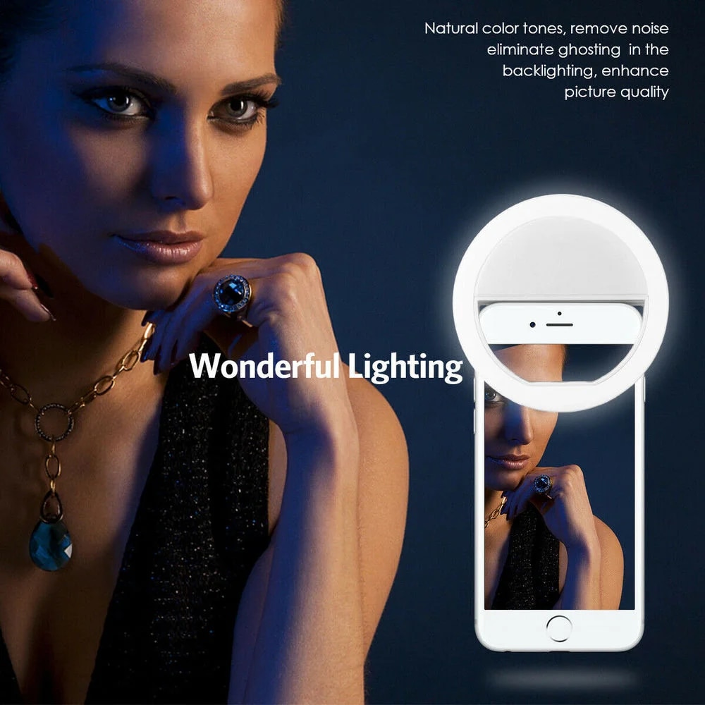 USB Rechargeable LED Selfie Ri - đánh giá và giá Photography Lighting Spotlight