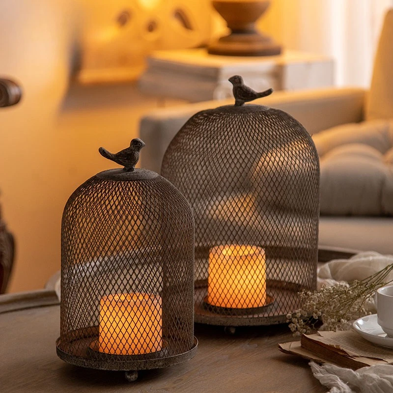 Vintage Iron Birdcage Candle H - đánh giá và giá Vintage Photography Lighting