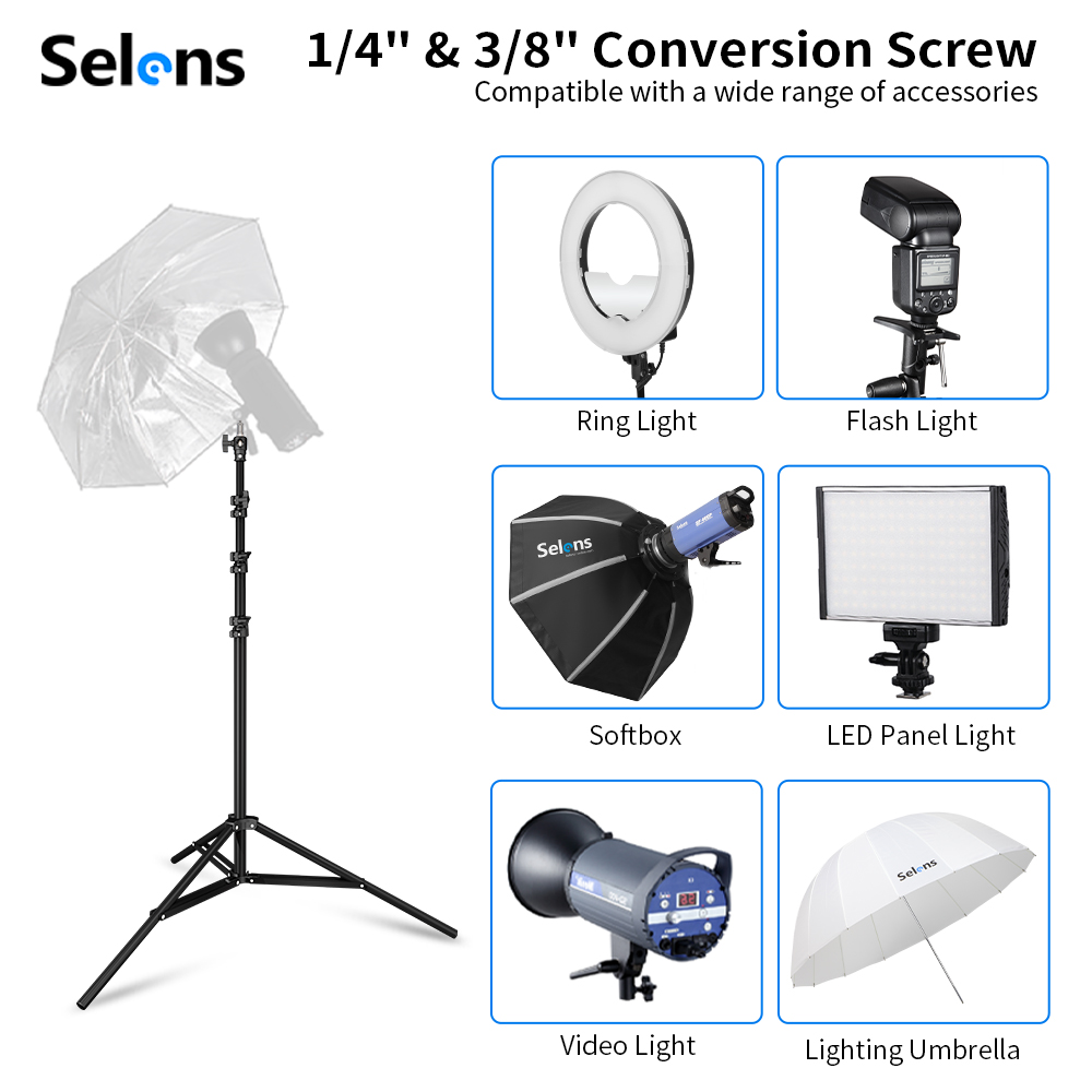Selens 2.2~3.95m Air-Cushion L - đánh giá và giá Stand Lighting Photography