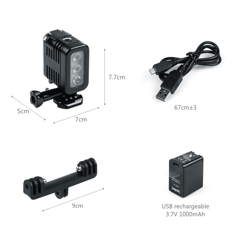 Đèn Mới Lặn Đèn LED Chống Nước - đánh giá và giá Iris Photography Led Lighting Pack