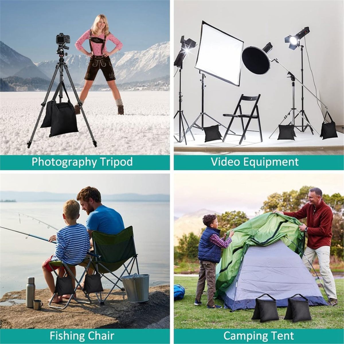 DT75BG 8 Packs Sandbags Weight - đánh giá và giá Photography Lighting Weight Bags