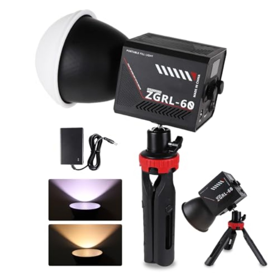 60W COB LED Video Light Handhe - đánh giá và giá Photography Lighting Spotlight