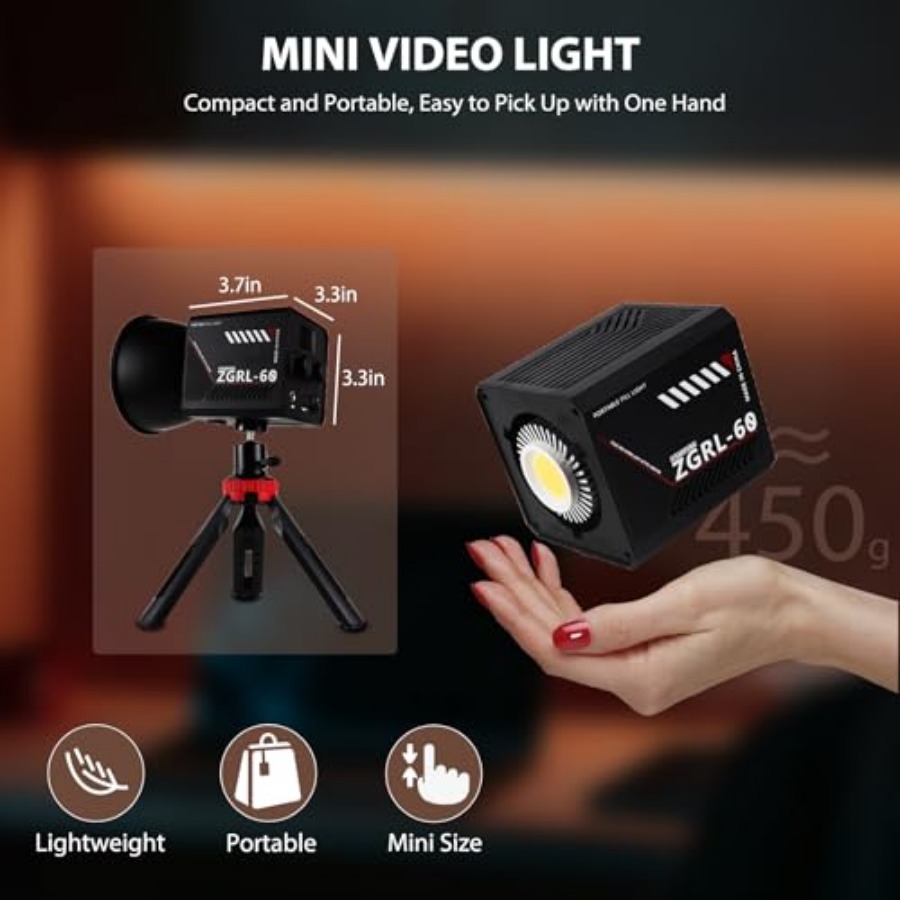 60W COB LED Video Light Handhe - đánh giá và giá Photography Lighting Spotlight