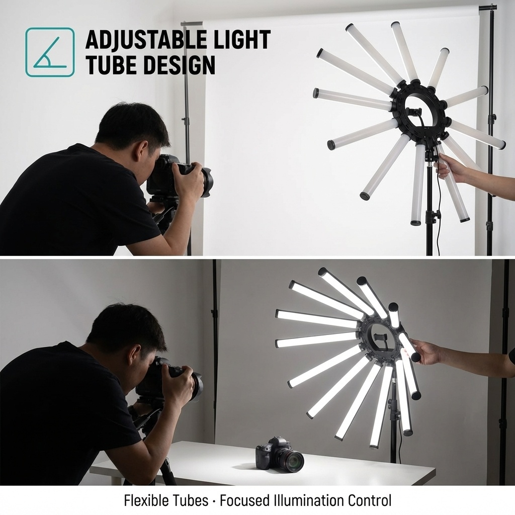 12 Arms Multi Tube Photography - đánh giá và giá Photography Lighting Kit