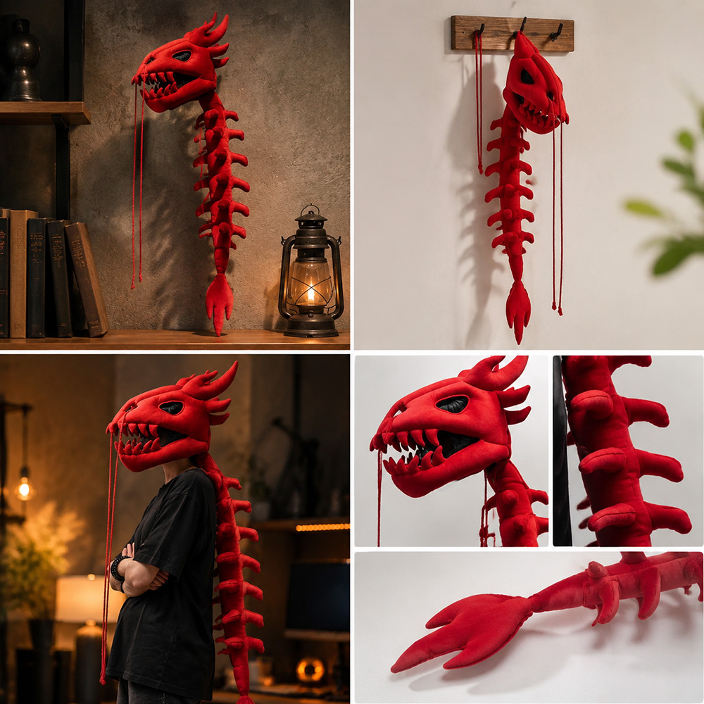 Dragon Skull Spine Plush Hood  - đánh giá và giá Photography Lighting Style