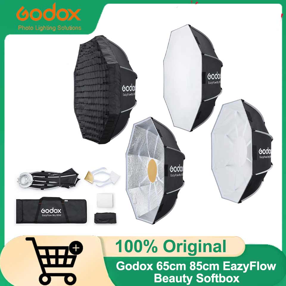 Godox 65cm 85cm EazyFlow Beaut - đánh giá và giá Photography Lighting Beauty Dish